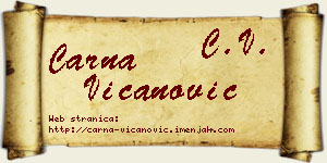 Čarna Vicanović vizit kartica